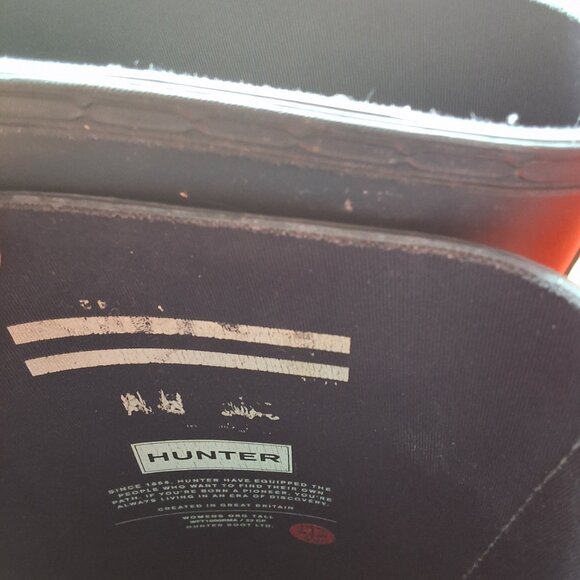 Sz 10 original matte navy blue Wellies (Hunter) - Picture 2 of 5